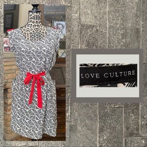 Love Culture Bold Tie Belt Mini Dress